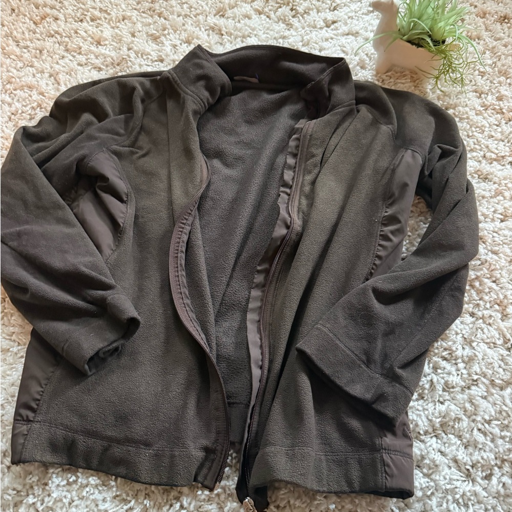 Danskin super cute dark brown fall fleece zip up women’s athletic jacket… - Picture 5 of 5